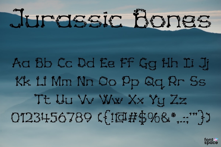 Jurassic Bones字体 2