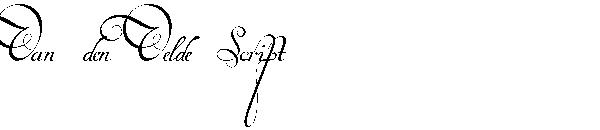 Van den Velde Script字体