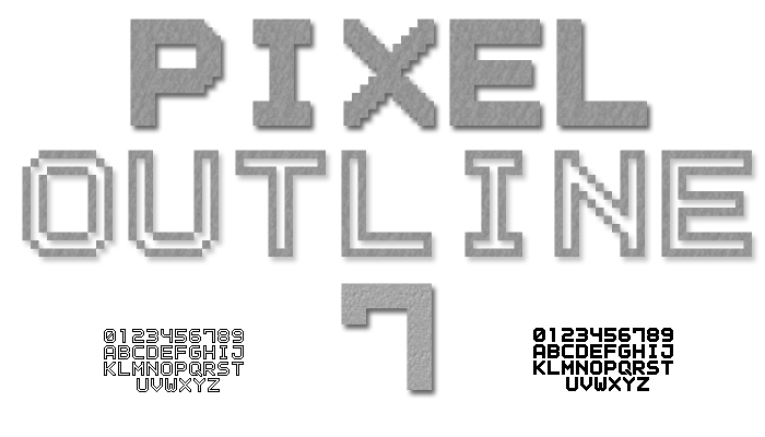 Outline Pixel7字体 1