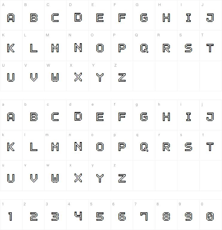 Outline Pixel7字体