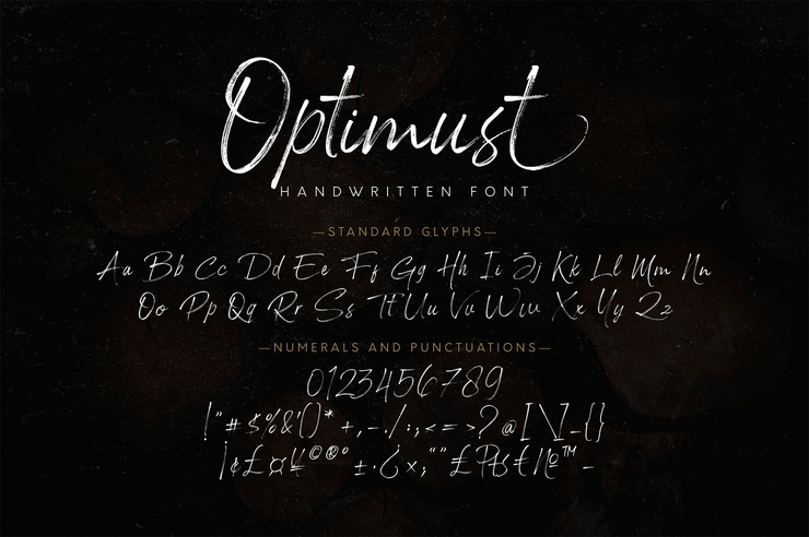 Optimust字体 8