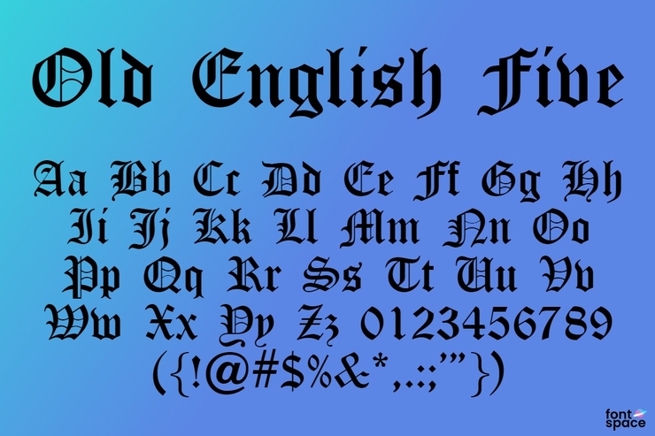 Old English Five字体 1