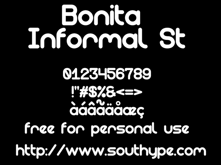 Bonita Informal St字体 1