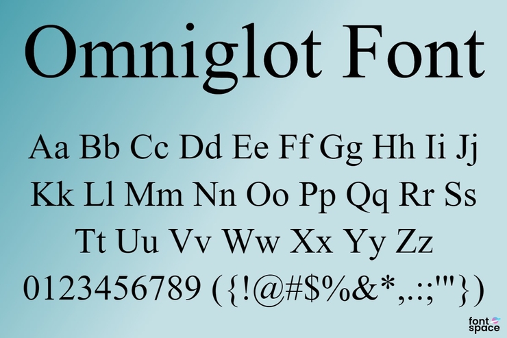 Omniglot字体 4