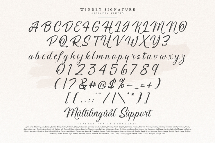 Windey Signature字体 3