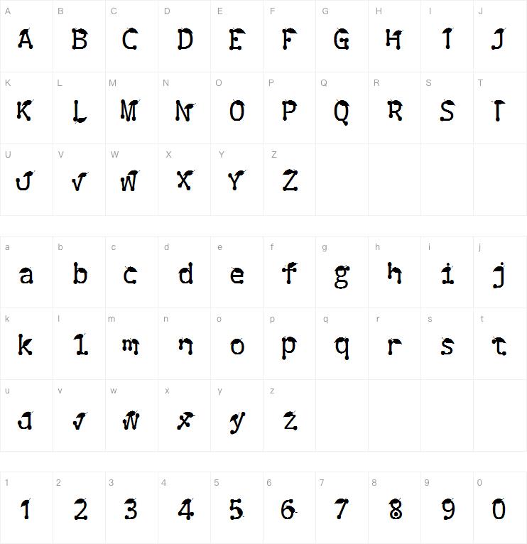 the leaves of the forest字体