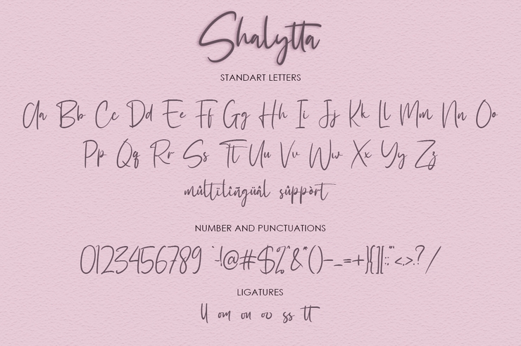 Shalytta字体 3