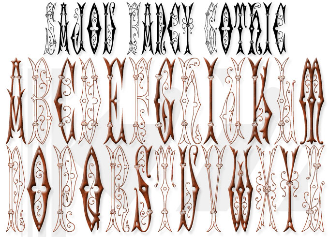 Sajou Fancy Gothic字体 1