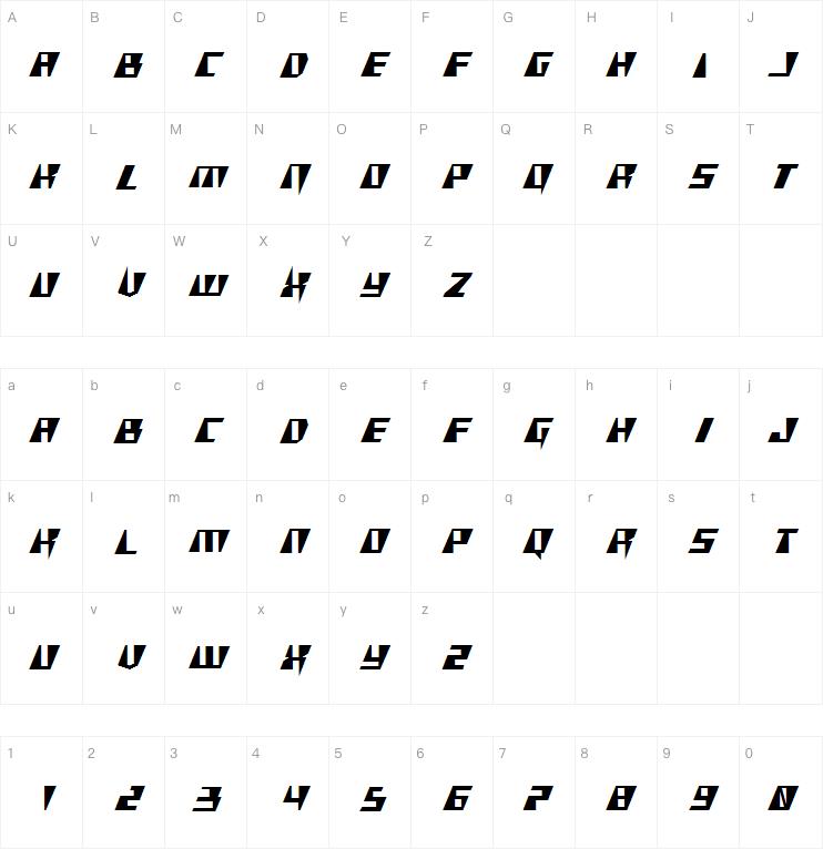 X-Racer字体