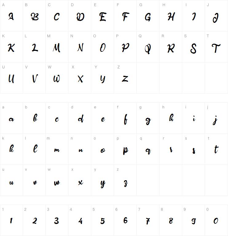 a Amylase Script字体