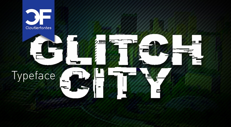 CF Glitch City字体 1