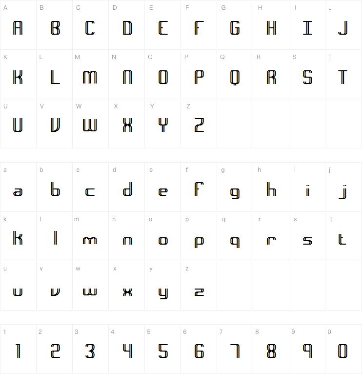 Intersect BRK字体