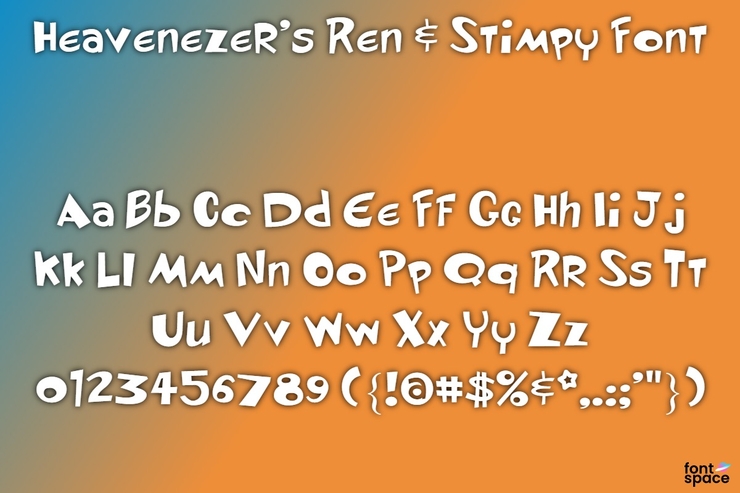 Heavenezer\'s Ren & Stimpy字体 1