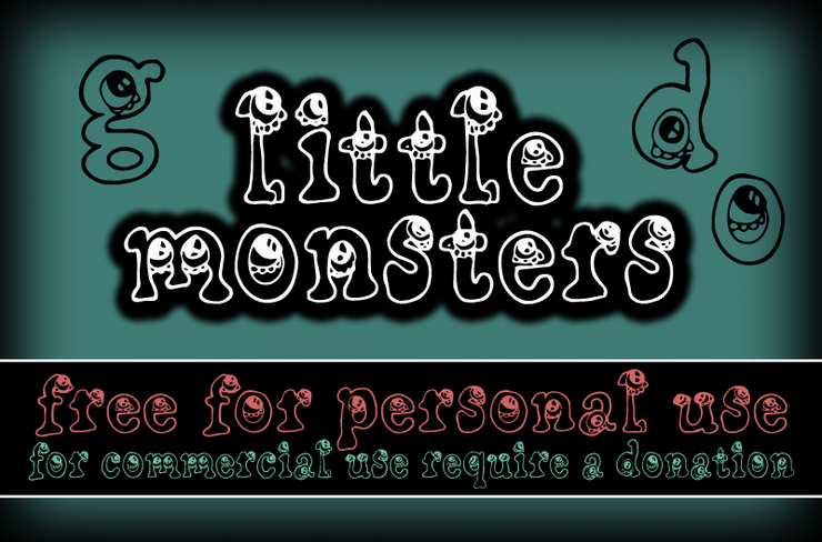 CF Little Monsters字体 1