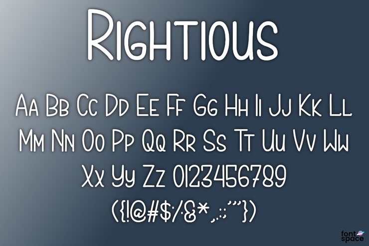 Rightious字体 1