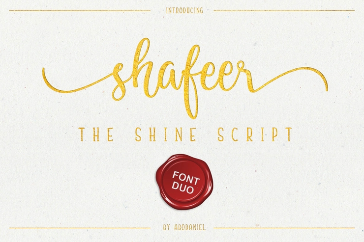 Shafeer Descript字体 1