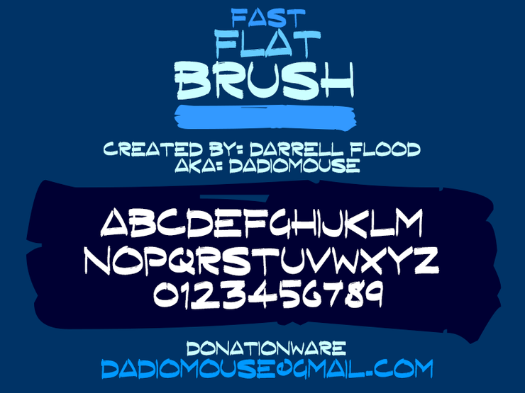 Fast Flat Brush字体 1