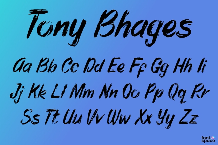 Tony Bhages字体 1