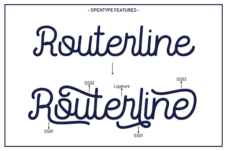 Routerline Rough字体 2