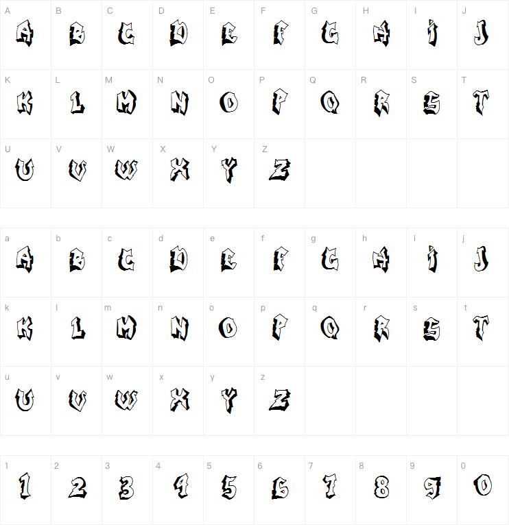 Graffiti stroke字体