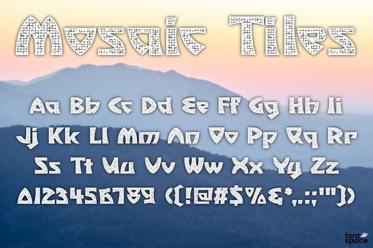 Mosaic Tiles字体 1