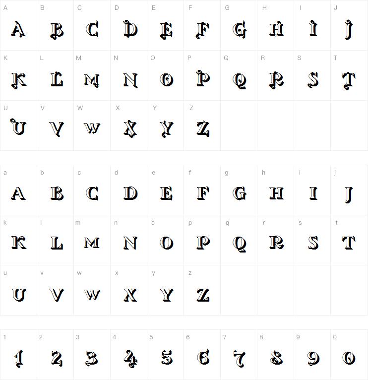 Sortefax No2字体