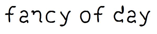 fancy of day字体