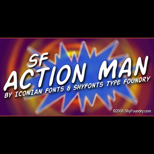 SF Action Man字体 1