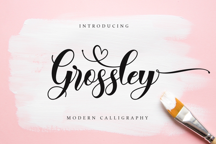 Grossley - Modern Calligraphy字体 4