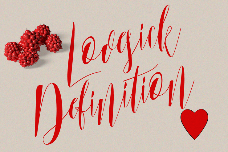 Lovesick Definition字体 4