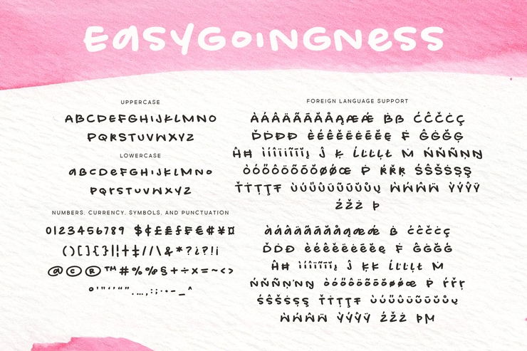 Easygoingness字体 3