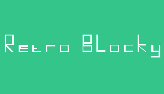 Retro Blocky字体 1