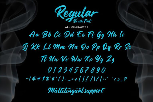 Regular Brush字体 3