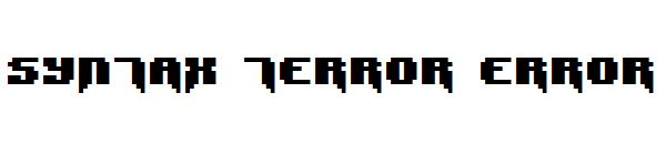 Syntax Terror Error字体