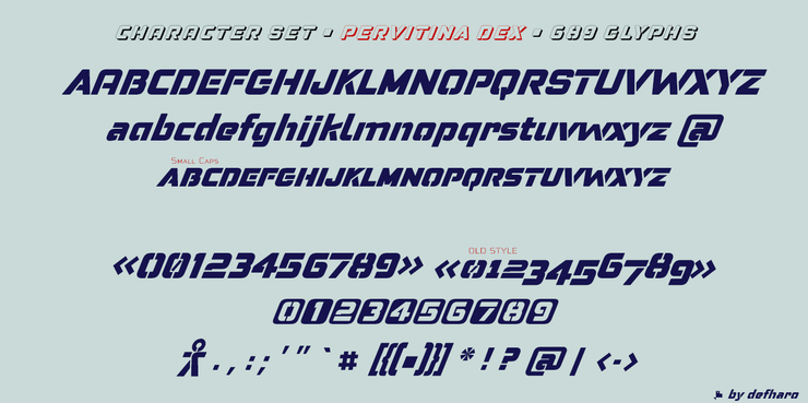 Pervitina Dex字体 3