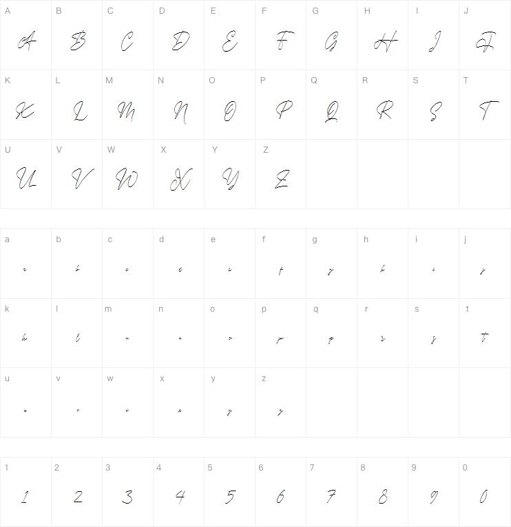 Handover Signature字体