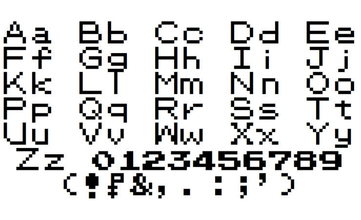 Pokemon GB字体 2