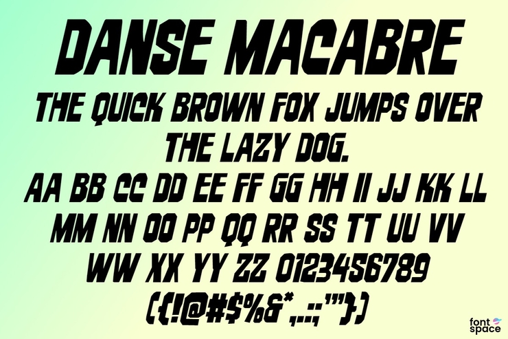 Danse Macabre字体 5