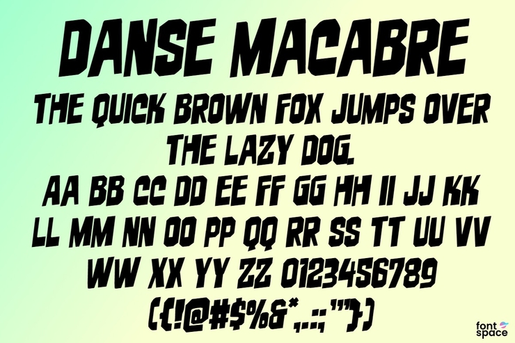 Danse Macabre字体 7