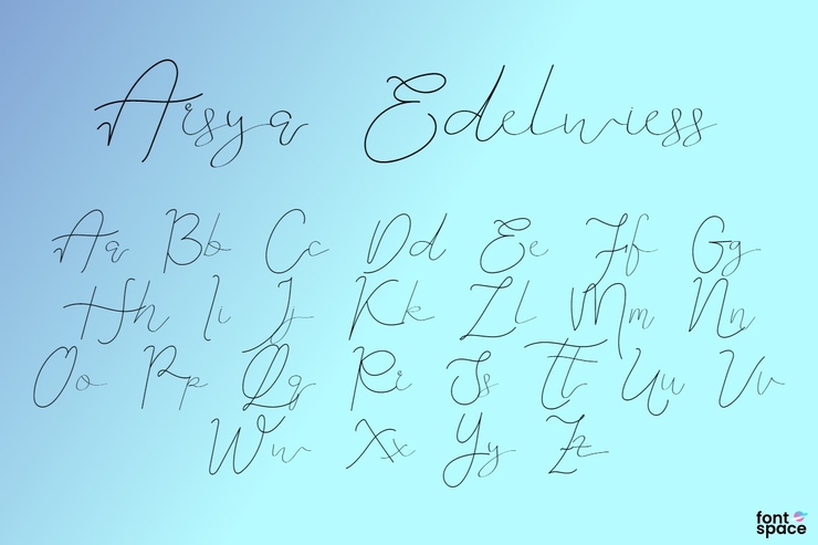 Arsya Edelwiess Script字体 1