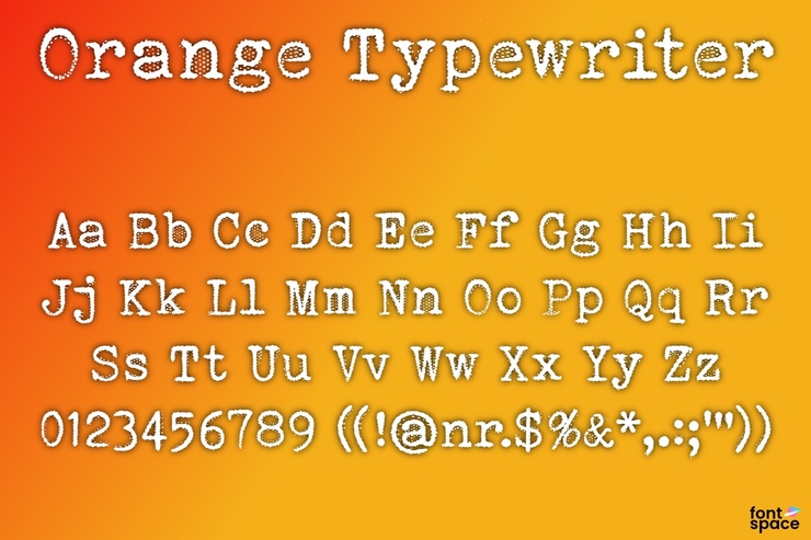 Orange Typewriter字体 1