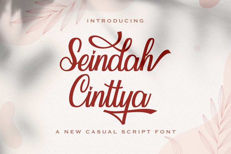 Seindah Cinttya字体 9