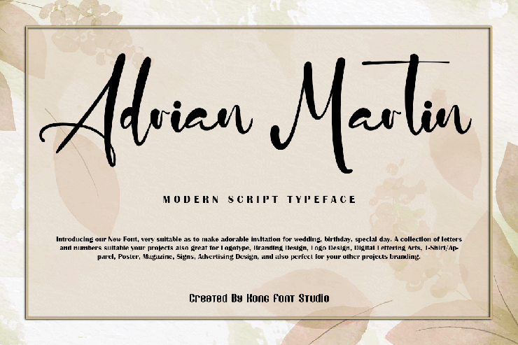 Adrian Martin字体 1