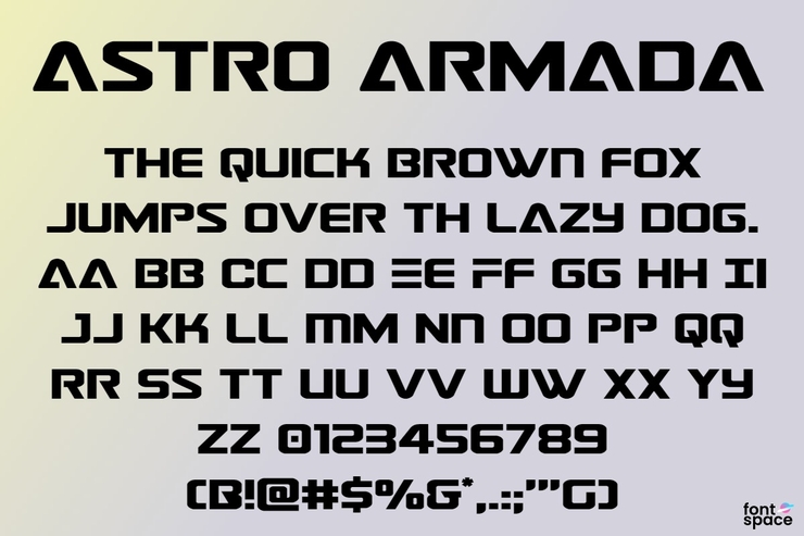 Astro Armada字体 3