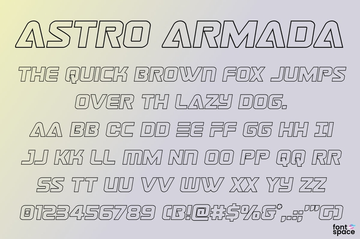 Astro Armada字体 5