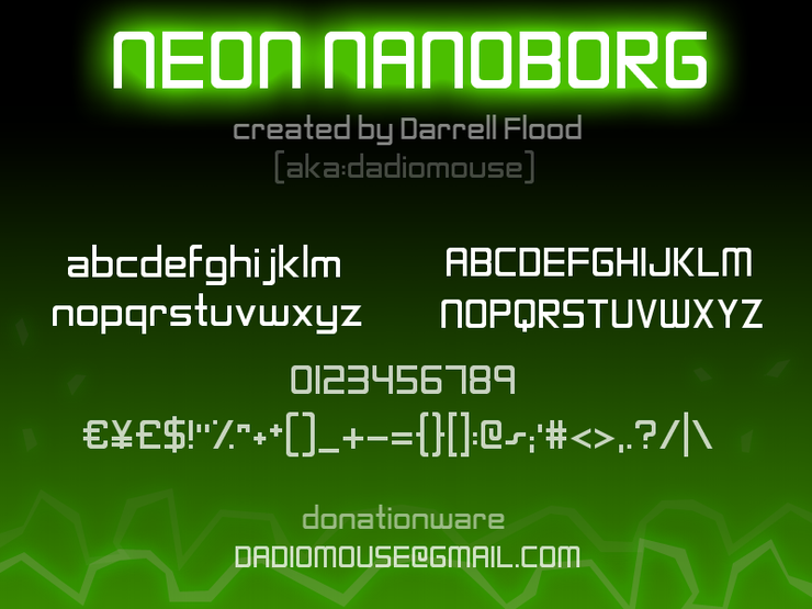 Neon Nanoborg字体 1