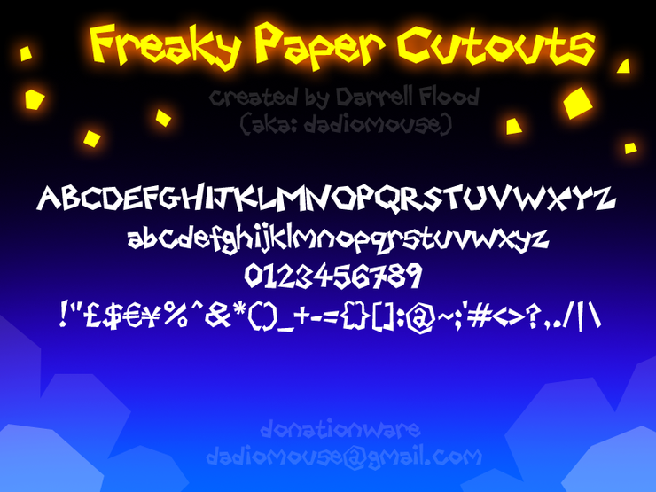 Freaky Paper Cutouts字体 1