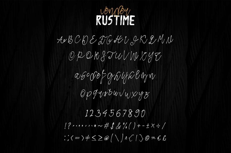 Vender Rustime Script字体 1