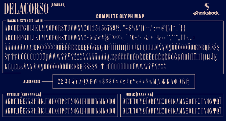 Delacorso Outlines字体 3