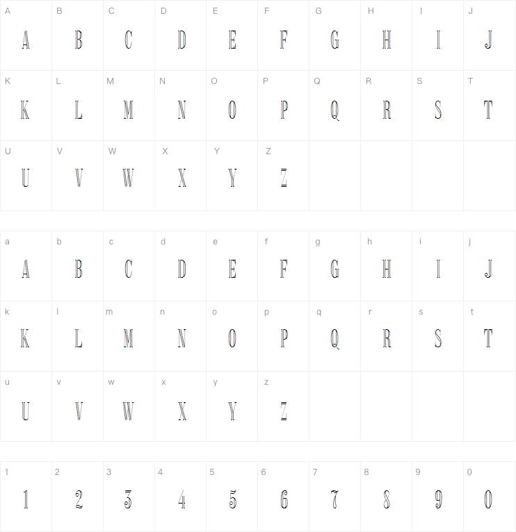 Delacorso Outlines字体